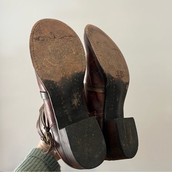 Freebird by Steven Sammi Moto Mid Calf Leather Brown Boots - Picture 9 of 11